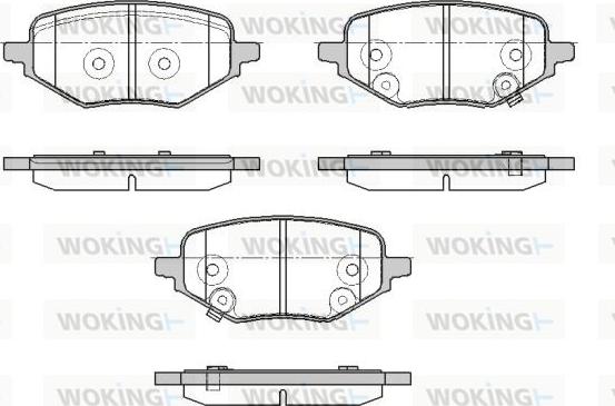 Woking P18783.02 - Kit de plaquettes de frein, frein à disque cwaw.fr