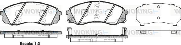 Woking P13913.02 - Kit de plaquettes de frein, frein à disque cwaw.fr