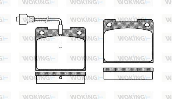 Woking P1393.02 - Kit de plaquettes de frein, frein à disque cwaw.fr