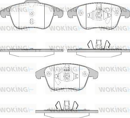 Woking P13493.50 - Kit de plaquettes de frein, frein à disque cwaw.fr