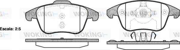 Woking P13493.00 - Kit de plaquettes de frein, frein à disque cwaw.fr