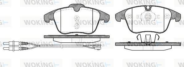 Woking P13493.01 - Kit de plaquettes de frein, frein à disque cwaw.fr