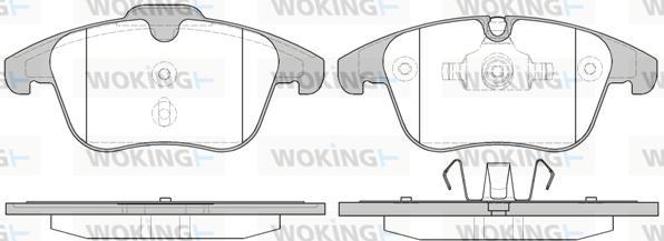 Woking P13493.10 - Kit de plaquettes de frein, frein à disque cwaw.fr