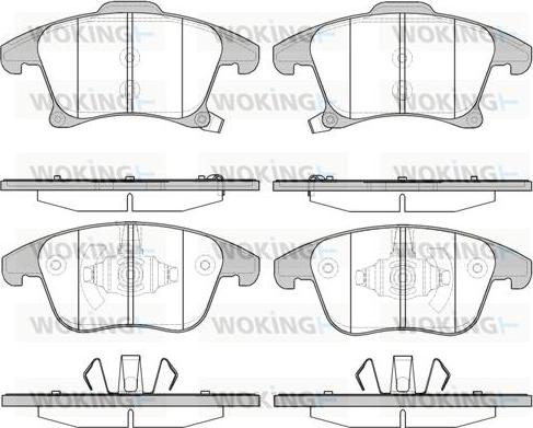 Woking P13493.22 - Kit de plaquettes de frein, frein à disque cwaw.fr