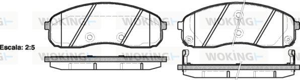 Woking P13443.02 - Kit de plaquettes de frein, frein à disque cwaw.fr