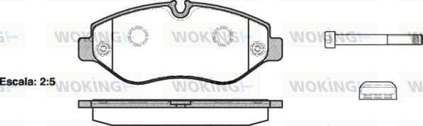 Woking P13453.00 - Kit de plaquettes de frein, frein à disque cwaw.fr