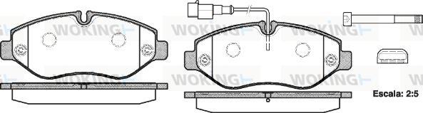 Woking P13453.02 - Kit de plaquettes de frein, frein à disque cwaw.fr