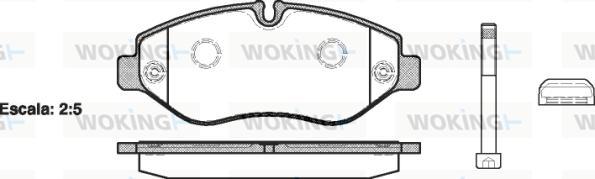 Woking P13453.10 - Kit de plaquettes de frein, frein à disque cwaw.fr