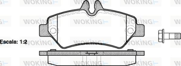 Woking P13463.00 - Kit de plaquettes de frein, frein à disque cwaw.fr