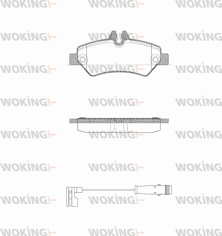 Woking P1346302 - Kit de plaquettes de frein, frein à disque cwaw.fr