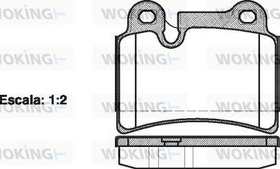 Woking P13403.00 - Kit de plaquettes de frein, frein à disque cwaw.fr