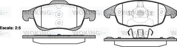 Woking P13483.00 - Kit de plaquettes de frein, frein à disque cwaw.fr