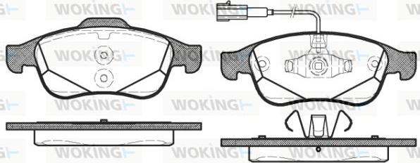 Woking P13483.02 - Kit de plaquettes de frein, frein à disque cwaw.fr