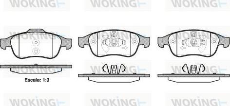 Woking P13483.10 - Kit de plaquettes de frein, frein à disque cwaw.fr