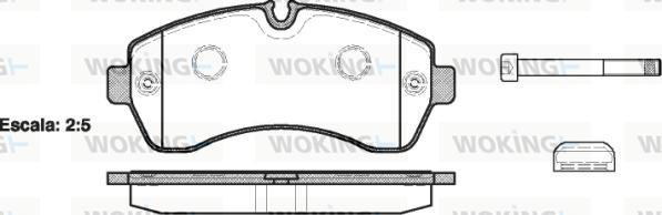 Woking P13433.00 - Kit de plaquettes de frein, frein à disque cwaw.fr