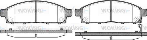 Woking P13423.00 - Kit de plaquettes de frein, frein à disque cwaw.fr