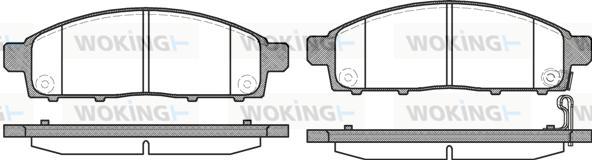 Woking P13423.01 - Kit de plaquettes de frein, frein à disque cwaw.fr