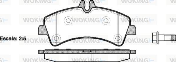 Woking P13473.00 - Kit de plaquettes de frein, frein à disque cwaw.fr