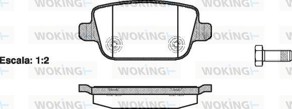 Woking P13563.00 - Kit de plaquettes de frein, frein à disque cwaw.fr