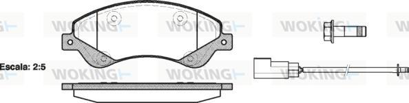 Woking P13513.02 - Kit de plaquettes de frein, frein à disque cwaw.fr