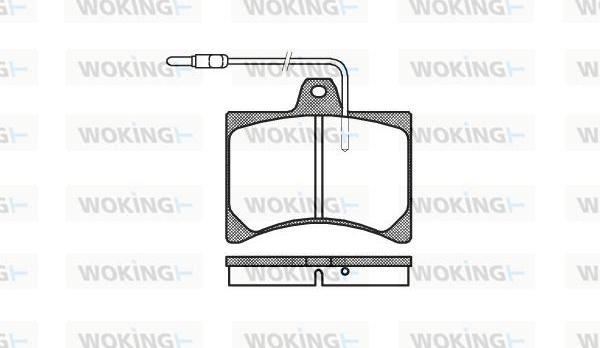 Woking P1353.04 - Kit de plaquettes de frein, frein à disque cwaw.fr