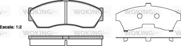 Woking P13533.00 - Kit de plaquettes de frein, frein à disque cwaw.fr