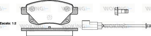 Woking P13523.02 - Kit de plaquettes de frein, frein à disque cwaw.fr