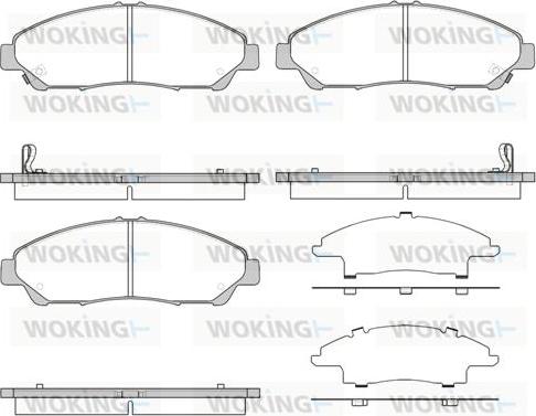 Woking P13693.02 - Kit de plaquettes de frein, frein à disque cwaw.fr