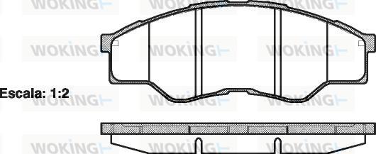 Woking P13663.00 - Kit de plaquettes de frein, frein à disque cwaw.fr