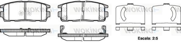 Woking P13603.12 - Kit de plaquettes de frein, frein à disque cwaw.fr