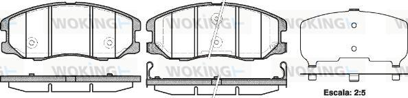 Woking P13613.12 - Kit de plaquettes de frein, frein à disque cwaw.fr