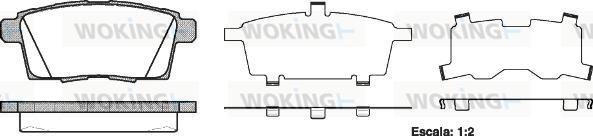 Woking P13683.00 - Kit de plaquettes de frein, frein à disque cwaw.fr