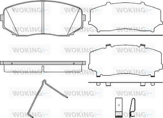 Woking P13673.02 - Kit de plaquettes de frein, frein à disque cwaw.fr