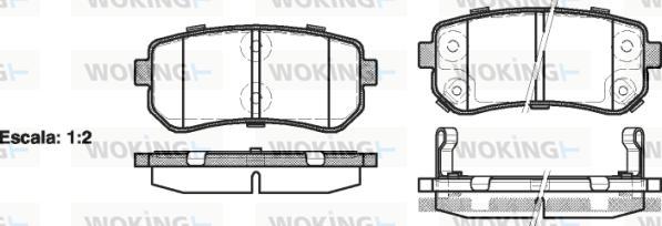 Woking P13093.02 - Kit de plaquettes de frein, frein à disque cwaw.fr