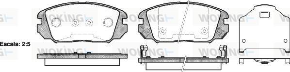 Woking P13043.02 - Kit de plaquettes de frein, frein à disque cwaw.fr