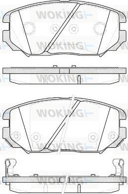 Woking P13043.12 - Kit de plaquettes de frein, frein à disque cwaw.fr