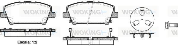 Woking P13053.02 - Kit de plaquettes de frein, frein à disque cwaw.fr