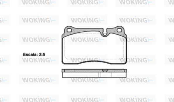 Woking P13003.10 - Kit de plaquettes de frein, frein à disque cwaw.fr