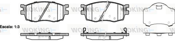 Woking P13083.02 - Kit de plaquettes de frein, frein à disque cwaw.fr