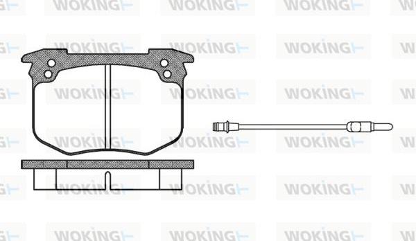 Woking P1303.02 - Kit de plaquettes de frein, frein à disque cwaw.fr