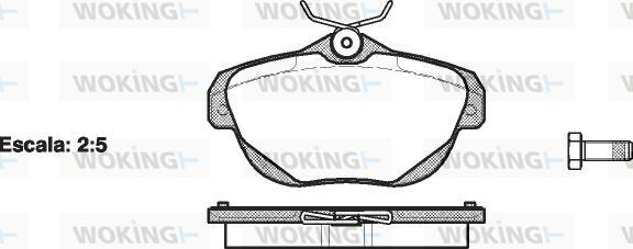 Woking P13033.00 - Kit de plaquettes de frein, frein à disque cwaw.fr