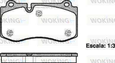 Woking P13023.00 - Kit de plaquettes de frein, frein à disque cwaw.fr