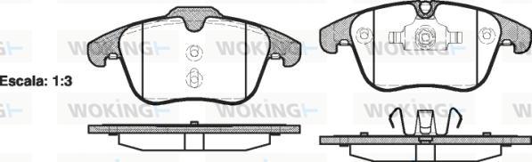 Woking P13193.00 - Kit de plaquettes de frein, frein à disque cwaw.fr