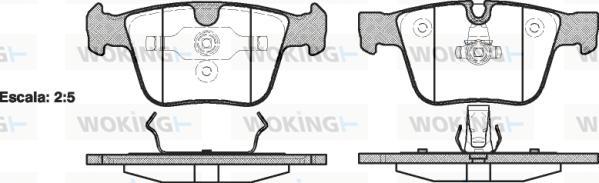 Woking P13163.00 - Kit de plaquettes de frein, frein à disque cwaw.fr