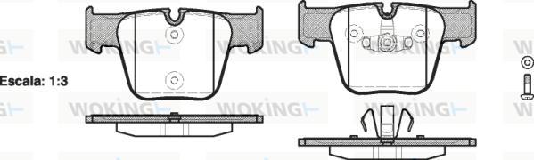 Woking P13183.00 - Kit de plaquettes de frein, frein à disque cwaw.fr