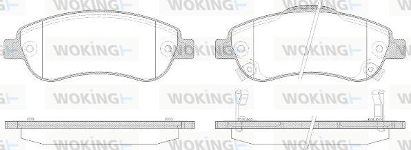 Woking P13893.02 - Kit de plaquettes de frein, frein à disque cwaw.fr