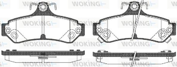 Woking P13853.12 - Kit de plaquettes de frein, frein à disque cwaw.fr