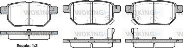 Woking P13863.02 - Kit de plaquettes de frein, frein à disque cwaw.fr