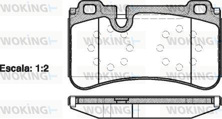 Woking P13803.00 - Kit de plaquettes de frein, frein à disque cwaw.fr