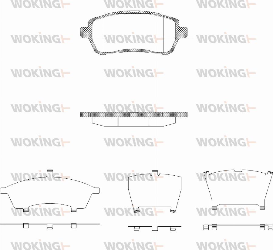 Woking P13813.10 - Kit de plaquettes de frein, frein à disque cwaw.fr